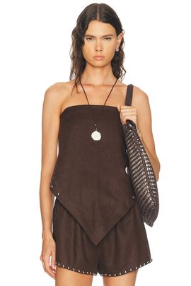 Staud Staud Sonya Linen Top