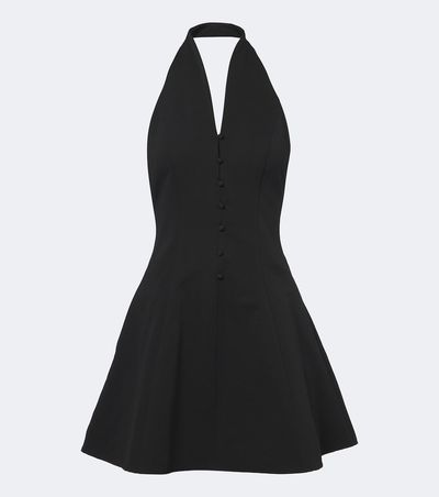 Staud Staud Stella halterneck cotton-blend minidress