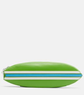Staud Staud Surfboard striped leather clutch