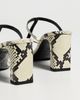 STAUD STAUD Talita Heel Sandals White Snake - 4