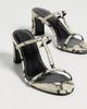 STAUD STAUD Talita Heel Sandals White Snake - 5