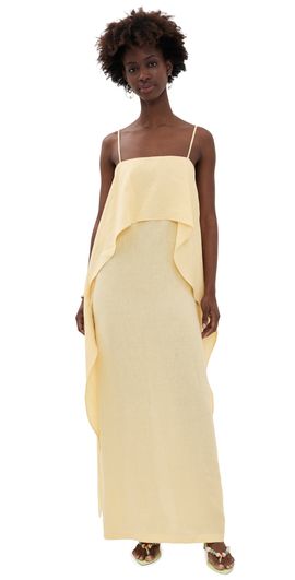 STAUD STAUD Valencia Linen Dress Butter