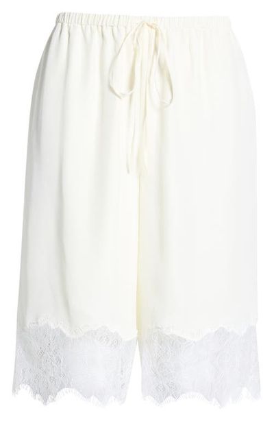 STAUD STAUD Verano Silk & Lace Shorts