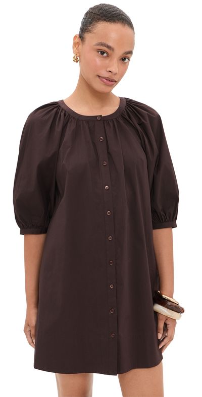 STAUD STAUD Vincent Mini Dress Earth