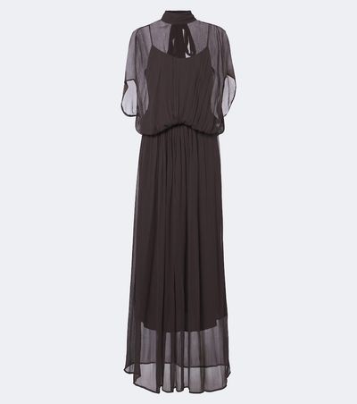 Staud Staud Viviana sheer maxi dress