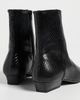 STAUD STAUD Wally Flat Ankle Boots Black Snake - 4