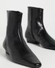 STAUD STAUD Wally Flat Ankle Boots Black Snake - 5