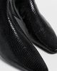 STAUD STAUD Wally Flat Ankle Boots Black Snake - 6