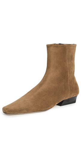 STAUD STAUD Wally Flat Ankle Boots Cigar
