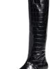 STAUD STAUD Wally Flat Boots Black Croco - 1