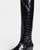 STAUD STAUD Wally Flat Boots Black Croco - 2