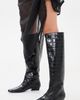 STAUD STAUD Wally Flat Boots Black Croco - 3