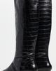 STAUD STAUD Wally Flat Boots Black Croco - 4
