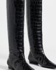 STAUD STAUD Wally Flat Boots Black Croco - 5