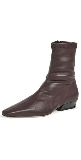 STAUD STAUD Wally Sock Flat Ankle Boots Espresso