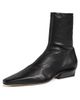 STAUD STAUD Wally Sock Flat Leather Ankle Boots Black - 1
