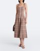 Staud Staud Wells checked linen-blend midi dress - 2