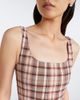 Staud Staud Wells checked linen-blend midi dress - 3