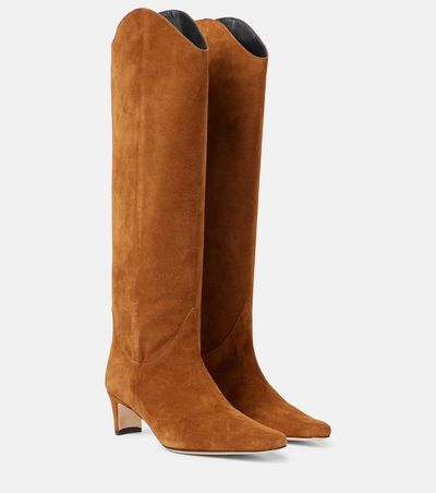 Staud Staud Western Wally 55 suede cowboy boots