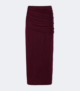 Staud Staud Wilma ruched wool maxi skirt