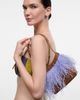 STAUD STAUD Winslow Feather Trim Leather Shoulder Bag - 2