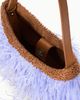 STAUD STAUD Winslow Feather Trim Leather Shoulder Bag - 3