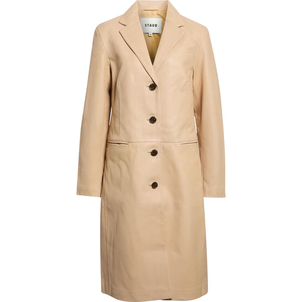 STAUD STAUD Wyatt Longline Leather Coat