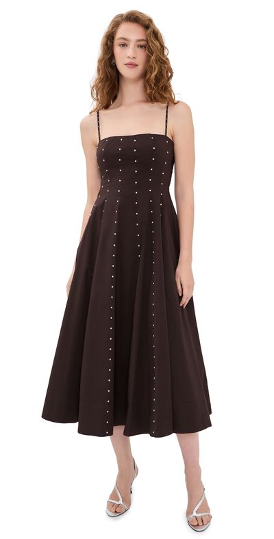 STAUD STAUD Wylie Dress Earth Studs