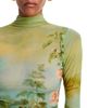 Staud Staud Zoya Landscape Print Long Sleeve Top - 4