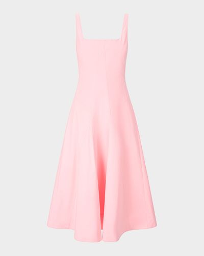 STAUD Willow Poplin Midi Dress