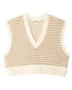 Staud Women's Americana Striped Crochet Crop Sweater - 1