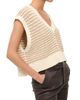 Staud Women's Americana Striped Crochet Crop Sweater - 4