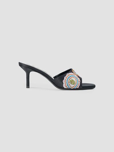 STAUD Women's Bea Millefiore 70MM Embellished Mules