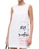 Staud Women's Brea Logo-Detailed Shark Print Cotton Minidress - 3
