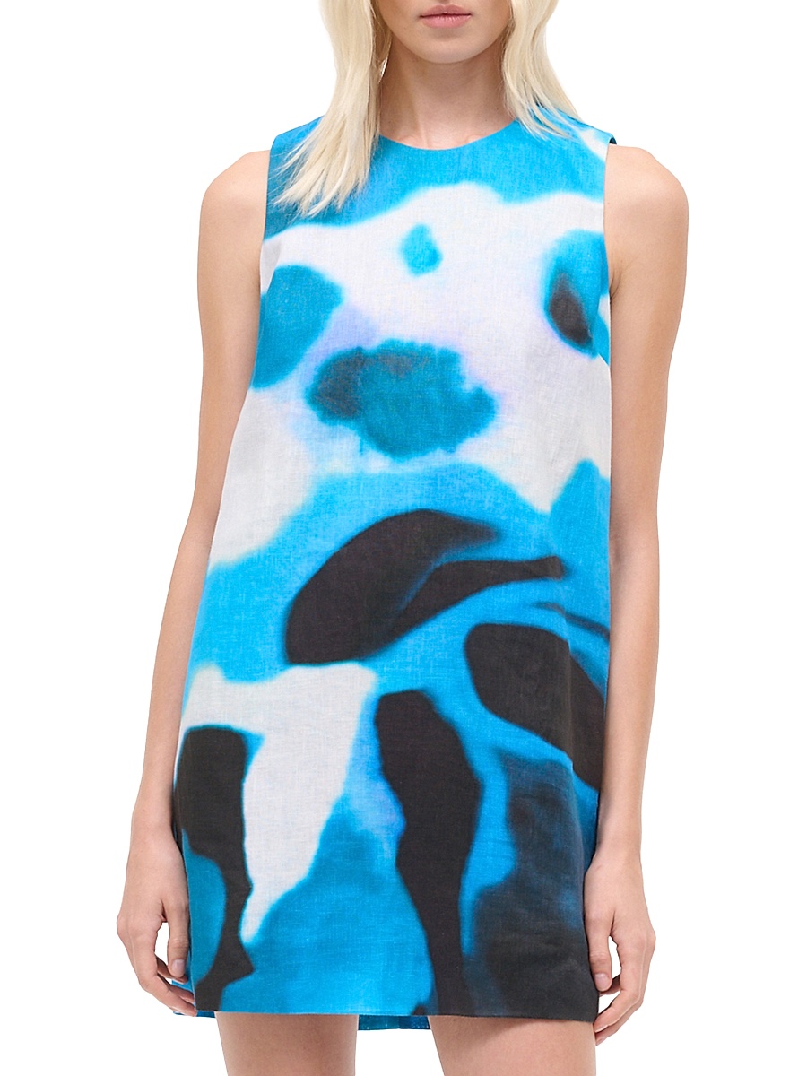line and dot lilac dress ROWAN SWEATER DRESS