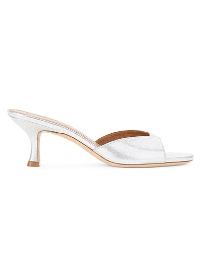 Staud Women's Brigitte 55MM Metallic Leather Mule Sandals