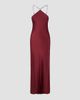 STAUD Women's Cadence Embellished-Strap Satin Halter Gown - 1