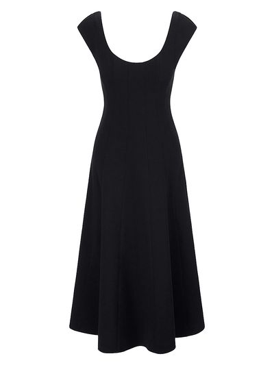 Staud Women's Charlotte Stretch Jersey A-Line Midi-Dress