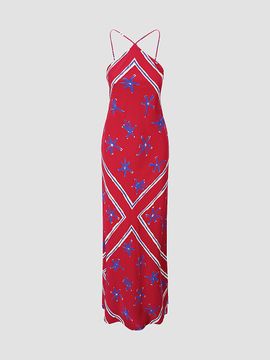 Staud Women's Cubism Halter Maxi Dress