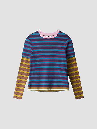 Staud Women's Dillon Striped Layered Top