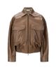 Staud Women's Eugene Leather Bomber Jacket - 1