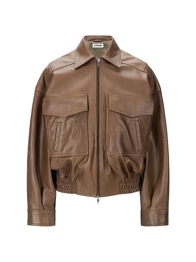 Staud Women's Eugene Leather Bomber Jacket