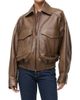 Staud Women's Eugene Leather Bomber Jacket - 5