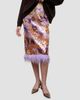 STAUD Women's Fen Sequinned Feather-Trim Midi Skirt - 4