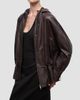 STAUD Women's Gondola Hooded Leather Jacket - 6