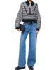 Staud Women's Hampton Patterned Half-Zip Crop Sweater - 2