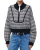 Staud Women's Hampton Patterned Half-Zip Crop Sweater - 3
