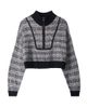 Staud Women's Hampton Patterned Half-Zip Crop Sweater - 5