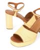 Staud Women's Jodie 100MM Raffia Block-Heel Sandals - 5