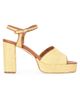 Staud Women's Jodie 100MM Raffia Block-Heel Sandals - 6